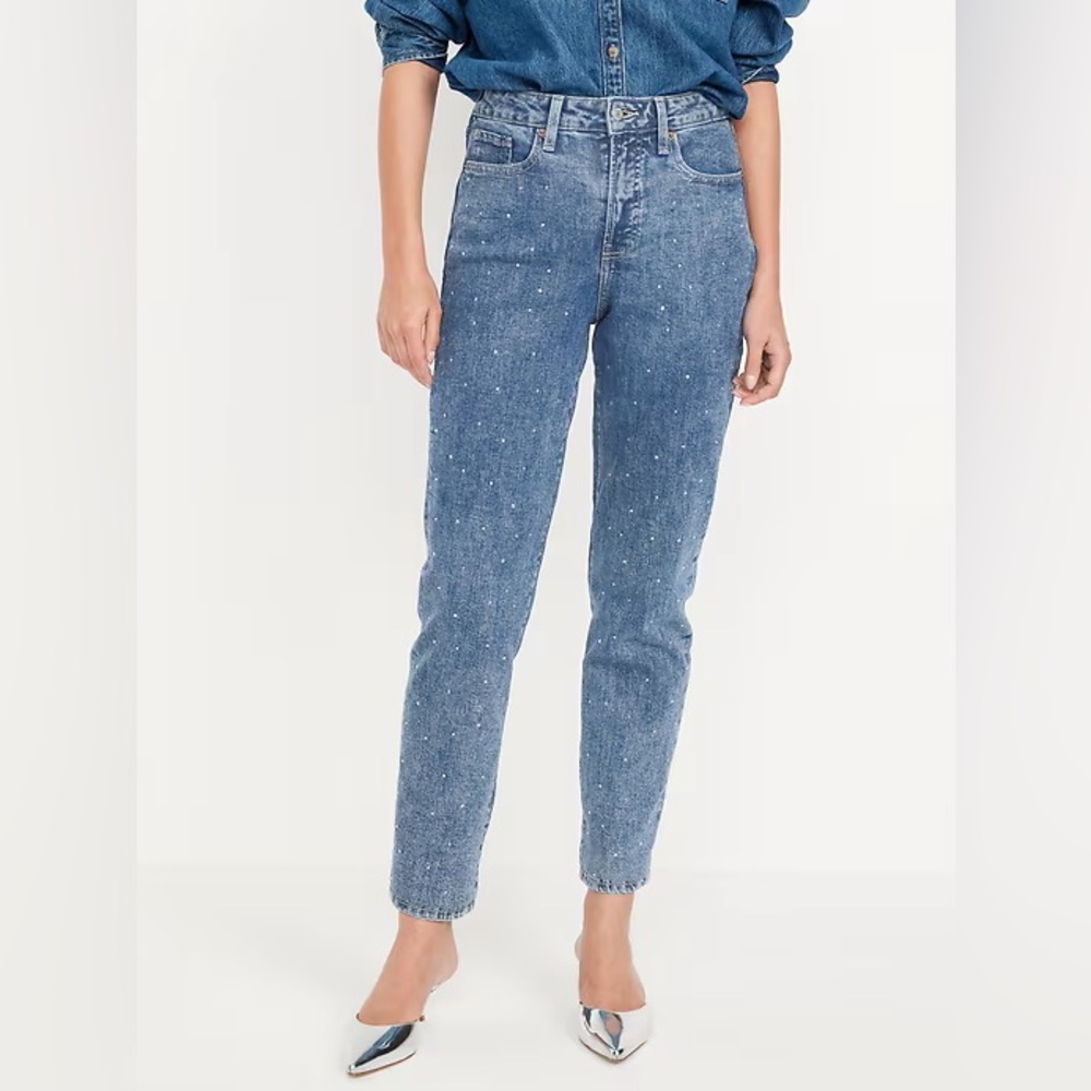 Old Navy rhinestone Blue Straight Leg Jeans